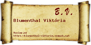 Blumenthal Viktória névjegykártya